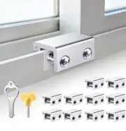 Sliding Window Locks (10 Sets), Security Window Locks with Keys,