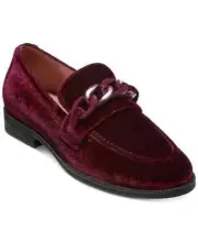 Cole Haan Women's Cordovan Velvet Stassi Chain Loafers - Bordeaux - 7