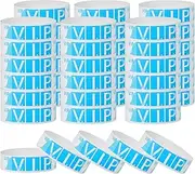 uxcell VIP Paper Wristbands for Events, 600 Pack Neon Party Wrist Bands, Colored Waterproof Concert Identification Wristbands Hand Bands for Bar Entrance Admission Fluorescent Blue