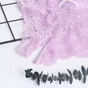 2PC Sexy Women Lace Lingerie Plus Size Underwear Open Crotch Bowknot Underwear