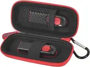 USB Flash Drive Case, SD Card Holder Compatible with Thumb Drive, Memory Cards, SDXC SDHC Storage Bag, Electronic Accessories Organizer for SanDisk for Samsung for Inland (Red)