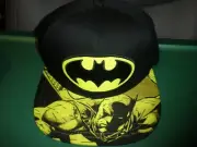 NEW BATMAN Snapback Hat Cap Bioworld Merch OSFM Yellow & Black