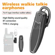 Walkie Talkie Headset PTT Wireless Bluetooth Earphone for Baofeng Two-way Radio