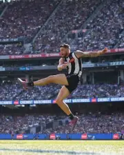 LAMINATED COLLINGWOOD MAGPIES AFL FOOTBALL TEAM PLAYER POSTER,PREMIERS BARGAIN