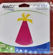 New AccuCut Slimline Design Die "Partytime Hat" Sizzix Compatible Lot #ACD1C