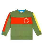 [Stella McCartney Kids] Stella McCartney Kids Logo cotton jersey sweatshirt Y 12 green