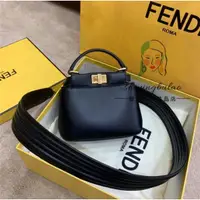 在飛比找蝦皮購物優惠-正品免運 Fendi 芬迪 MINI PEEKABOO 黑色