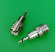 (2 PCS) UHF Female to 3.5mm Male RF Connector - USA Seller