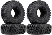 INJORA RC Rubber Tires 4Pcs 1.9inch RC Rubber Tyre Set Wheel Tires for 1/10 RC Crawler Axial SCX10 90046 SCX10 III AXI03007 Tamiya CC01 D90 D110