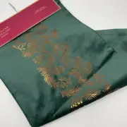 Lillian August Home Christmas Holiday Table Runner Velvet 14x72 Green/Gold