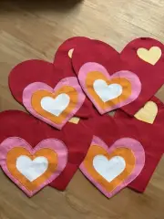 NEW W TAGS Set Of 4 Red Heart Placemats Cotton Target Valentines Day 2010