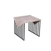 Sandra Corner Table, 16", Natural Gray - 16"