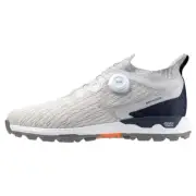 MIZUNO Golf Shoes WAVE HAZARD WG BOA 51GM2370 Off-white x Navy 27cm US10