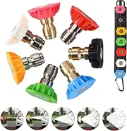 Comprehensive Pressure Washer Nozzle Tips Set with Holder by 7 Spray Nozzle Tips 1/4 Inch Quick Connect 4000 PSI Durable Multiple Angles