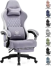 GTPLAYER Gaming Chair, Computer Office Chair with Pocket Spring Cushion, Linkage Armrests and Footrest, High Back Ergonomic Computer Chair with Lumbar Support Task Chair with Footrest
