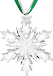 2024 Annual Christmas Ornaments Crystal Snowflake Star - Christmas Tree Ornament