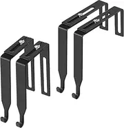 CENHANG 10 Pcs Over The Door Hooks, Adjustable Cubicle Hooks, Premium Metal Cubicle Door Hangers, Fit 1 3/8" to 3 1/2" Panels Heavy Duty Holder for Clothes, Towels, Hats, Coats, Blak