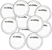 ROMISBABA 30pcs Clear Acrylic Button Badges Kit with Pin DIY Craft Supplies for Custom Designs Round Diameter Durable Easy to Assemble Pins
