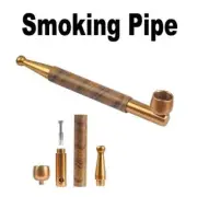 Portable Copper Pipes Tobacco Dry Cigarette Filters Smoking Pipe Gift For Men