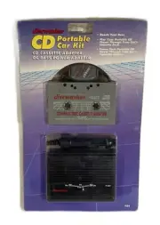 Vintage Discwasher CD Portable Car Kit Cassette Adapter DC Bass Power Adapter