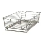 ClosetMaid 11 Inch Wide Kitchen Single Tier Cabinet Pull Out Basket, Nickel