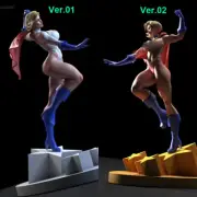 Wonder Power Girl 3D Print Garage Kit Figure Model Kit Unpainted Unassemble GK