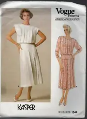 Vogue Pattern 1544 Ladies Dress Size 10
