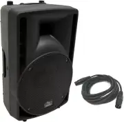 HA-C10A Pro DJ 10" Powered 400W Active PA Speaker & 15FT XLR Cable