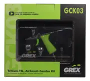 Grex GCK03 Airbrush Combo Kit with Tritium.TG3, AC1810-A Compressor + BONUS