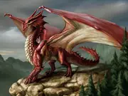 Crimson Majesty Dragon Diamond Art