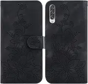 Compatible with Samsung Galaxy A70 A705FN Flip Kickstand Cover,Compatible with Samsung Galaxy A70s A707F Card Slot Wallet Case Black