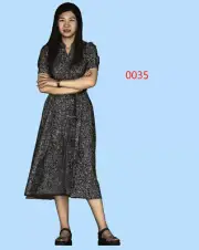 Resin 1:24 1:43 1:64 1:87 Black Dress Girl Painted Doll Figure Scene Props Toys