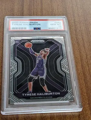 2020 Prizm #262 Tyrese Haliburton RC PSA10