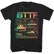 Back to The Future Rainbow Blueprints Men's T Shirt