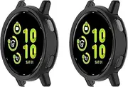 2-Pack Case Compatible with Garmin Vivoactive 5, Armor Skeleton Replacement Cases for Smart Watch, Bumper with Hollow Screen Protector - Exclusive Accessories for vívoactive 5 (2 Pack C)