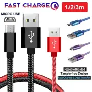 Android Micro USB Cable Fast Charging Cable Charger Data Lead Cord For Phone AU