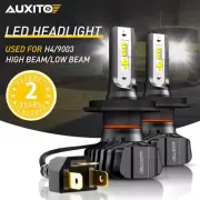 AUXITO FANLESS H4 9003 LED Headlight Kit Bulb High Low Beam 9000LM 6000K White J (for: Mini)