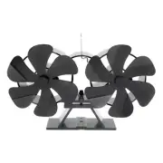 12-blade Hot Air Stove Fan Fireplace Environment Friendly Log Chimney Fans