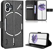 Cover Compatible with Nothing Phone 1,Compatible with Nothing Phone 1 Flip Stand Card Slot Phone Case Black