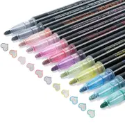 Outline Markers 12 Pcs Magic Shimmer Paint Pens For Drawing DIY Art Craft
