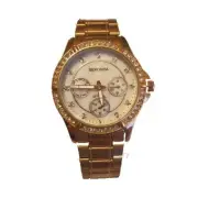 NEW Sekonda Ladies Watch Rose Gold CZ Mother of Pearl Face Date Time Bracelet