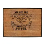 April Aries Birthday All Birthday Men Are Created Equal - Funny Novelty Doormat Man Cave Floor mat
