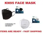 BULK KN95 MASK Certified Disposable 3D PROTECTIVE FACE MASK 5 LAYERS BLACK WHITE