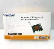 NEW Highpoint Rocketraid 2680 8 Channel PCI-E x4 SAS RAID Controller FREE SHIP