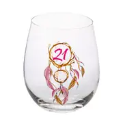 Tallulah Bevel Stemless Wine Glass Drinkware Dreamcatcher 21st Birthday