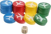 Vaguelly Children's Chess Set Mini Airplane Pieces Flight Chess Puzzle Rug for Learning and Play