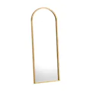 Oikiture Wooden Full Length Mirror 166x60cm Arched Dressing Floor Mirrors