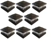 8 Pack 6x6 Brown Color Plastic Outdoor 5 LED 78Lumens Solar Post Cap Light