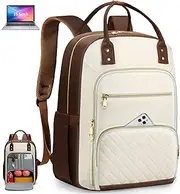 Lunch Backpack 15.6 Inch Laptop Backpack for Women Water Resistant Work Backpack with USB Charging Port Travel Business Backpack with Lunch Compartment