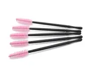 50PCS Disposable eyelash and eyebrow brush spiral wire eyelash curling brush - PINK